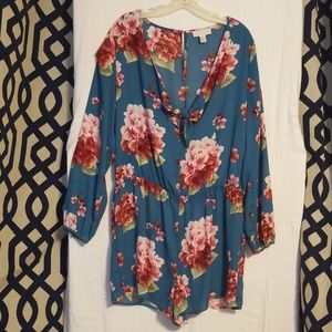 Forever 21 2X Plus Size Floral Rumper